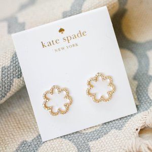 kate spade daisy flower ring elegant crystal earrings stud